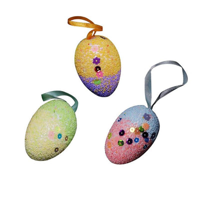 3pcs Modelling Styrofoam Foam Ball Hang Craft Egg Ball for DIY Easter eggs Creative Toys for children kids gifts