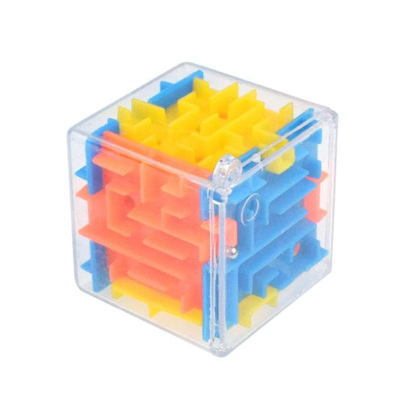 1PC 3D Magic Cube Puzzle Maze Toy Kids Learning Educational Toy Decompression Capsule Toys Random Color