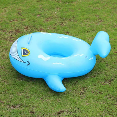 Cartoon Shark Shape Inflatable Swimming Toy Baby Pool Seat with Handle Swim tools Portable Summer Baby Kids Cartoon Safety