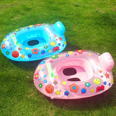 Portable Summer Swimming Ring Cartoon Safety Inflatable Neck Float Circle Thicken Bathing Pool Water Fun Pool Toys