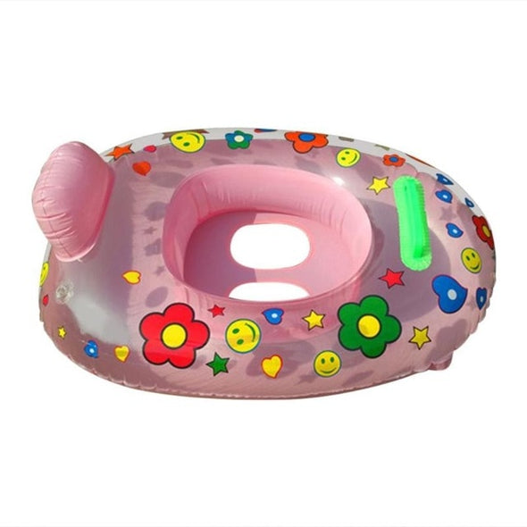 Portable Summer Swimming Ring Cartoon Safety Inflatable Neck Float Circle Thicken Bathing Pool Water Fun Pool Toys