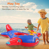 Kids Baby Swimming Tool Cartoon Plane-shaped Float Circle Summer Inflatable Water Play Toy Cute Float Seat Pool Aid Trainer Boat