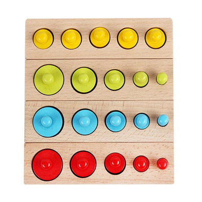 Kid Montessori Toy Colorful Socket Cylinder Set Beech Wood Multicolor Blocks Early Educational Math Teaching Toys for Children