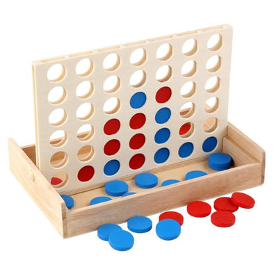 Wooden Bingo Game Toy Line Up Classic Family Board Fun Intelligence Creative Educational Toy for Kids Children Boys Girls Gifts