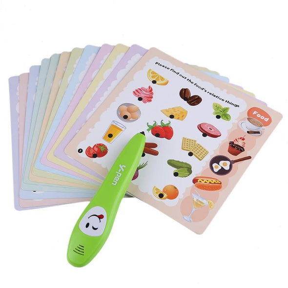 Smart Logic Pen Right-or-Wrong Electronic Reading Pen with 12pcs Study Card Parent-child Early Educational Logical Toy for Kids